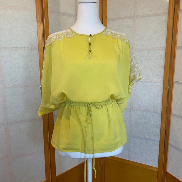 Yellow Bar III Tunic Blouse - Size S - Picture 1 of 10
